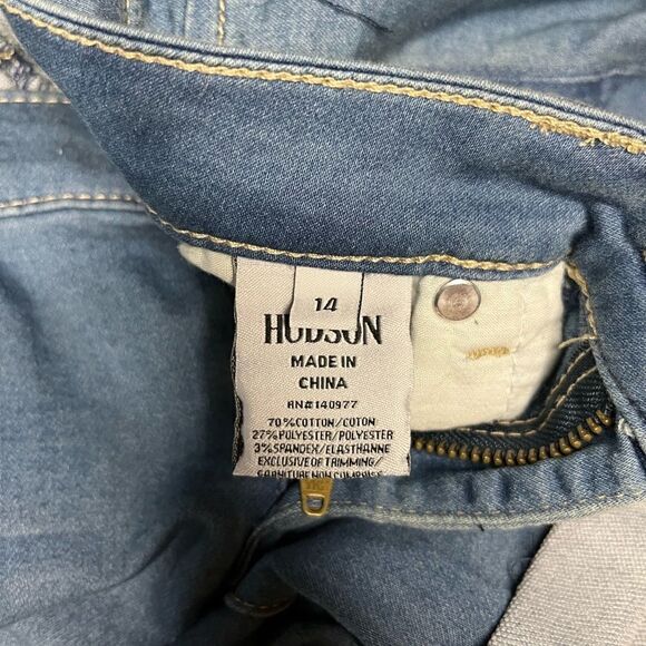 Hudson medium washed stretchy denim shorts sz 14 - Picture 3 of 8